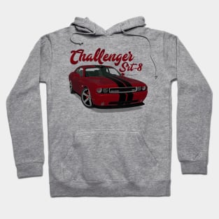 Challenger Srt-8 Bordeux Stripe Front Hoodie